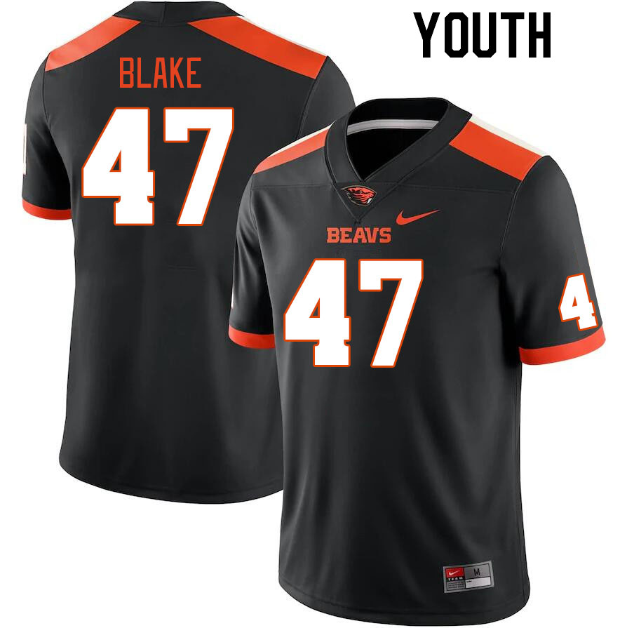 Youth #47 Tyree Blake Oregon State Beavers College Football Jerseys Stitched Sale-Black